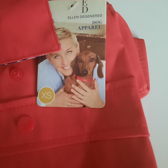 Ellen Degeneres Dog Apparel Rain Jacket - Picture 2 of 3